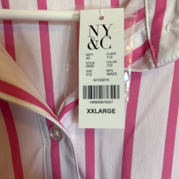 Chic Pink and White Striped Shirt - Picture 2 of 8